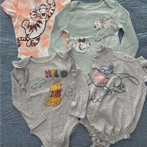 NEW - Disney Character Bodysuit Bundle (4 pieces)